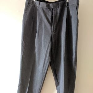 Men's grey pleated wool slacks